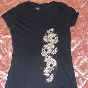 Lucky 13 skull T-shirt size large